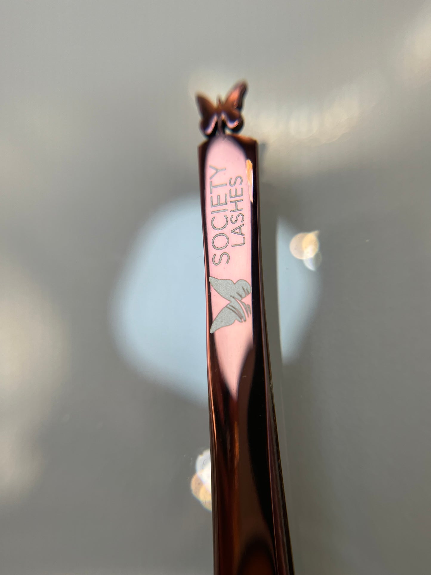 Rose Gold Curved Isolation Tweezers