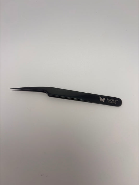Black Curved Isolation Tweezers