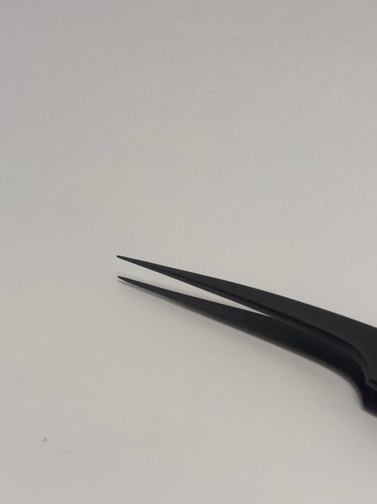 Black Curved Isolation Tweezers