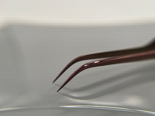 Rose Gold Curved Isolation Tweezers